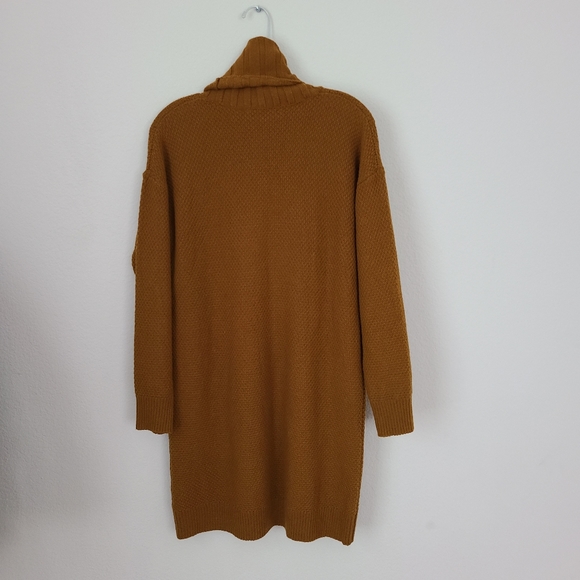 Madewell Foldover Turtleneck Sweater Dress Wool Blend Sz Small - Picture 6 of 7